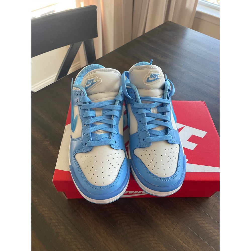 Nike Dunk Low Twist University Blue White Leather Sneakers Size 6